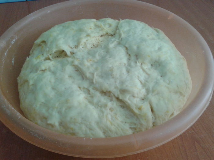 Albinute cu branza dulce si stafide - 1; Aluat: 1kg faina, 250g untura, 1pliczahar vanilat, coaja rasa de la o lamaie, 30g drojdie, 1 ou, 1 lingurita sare
