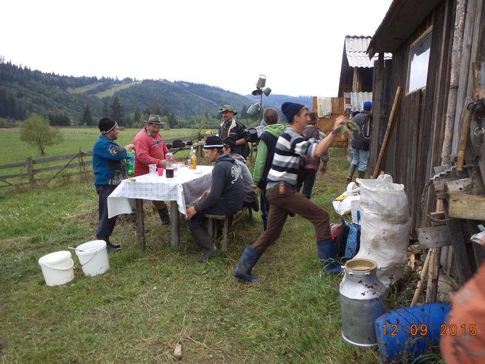 Mancam ceva pe fuga - COBORATUL DE LA STANA-DEALUL-ALB-2015
