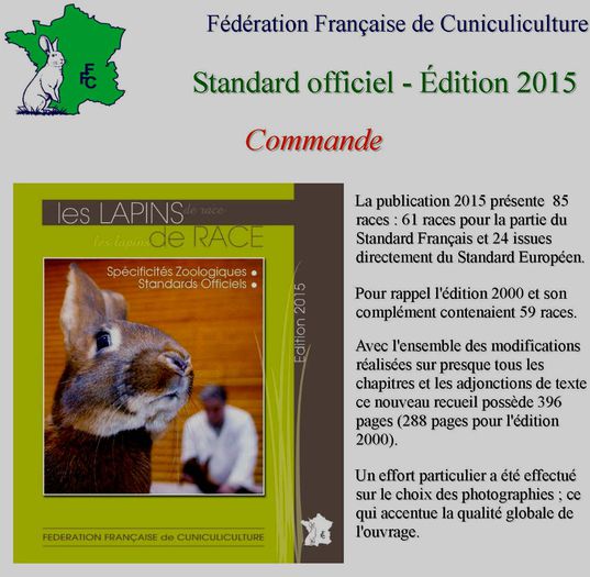 Standard francez iepuri 2015 - A - CARTI  -   iepuri si altele