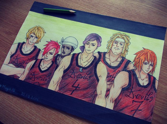 Team Devils - Finished: Axel (#6); Ezra (#8); Alim (#2); Grammy (#4); Darryl (#10); Akio (#7) - Kuroko no Basuke - Others