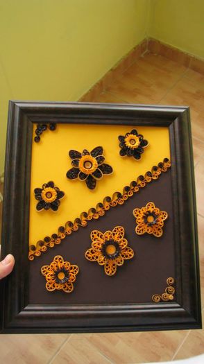 tablou cu flori 1 - Tablouri quilling