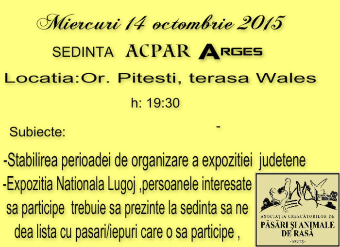 Sedinta ACPAR Arges 14 octombrie2015