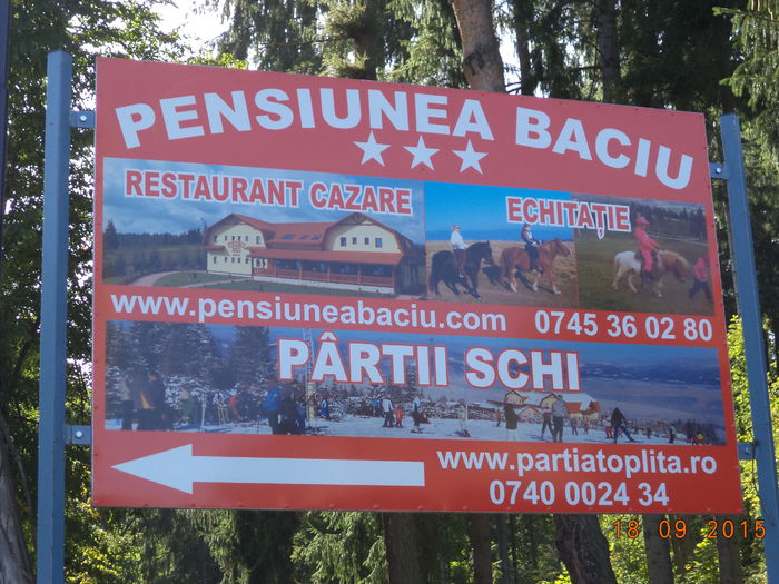 Indicatorul spre partia de schi