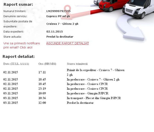 Track  & Trace. pasul 3 - 2 TARIFE EXPEDIERE