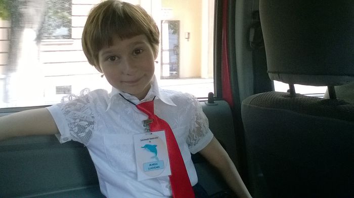 Maria Teodora - Dupa prima zi de scoala 14-09-2015; Clasa Pregatitoare
