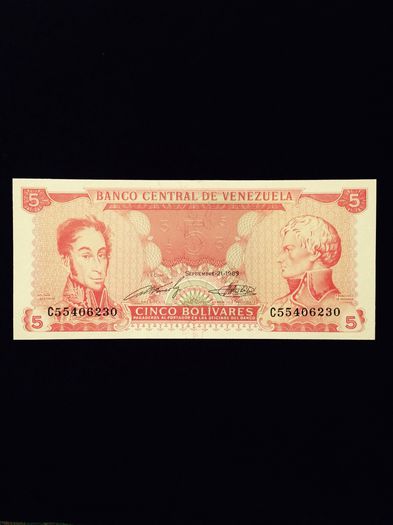 5 bolivari, Venezuela- 5 lei