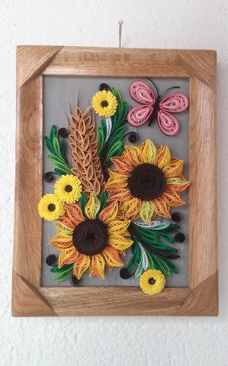 144  Tablou Quilling 18cm-23cm 40 lei