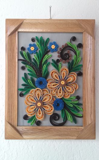 145  Tablou Quilling 18cm-23cm 40 lei