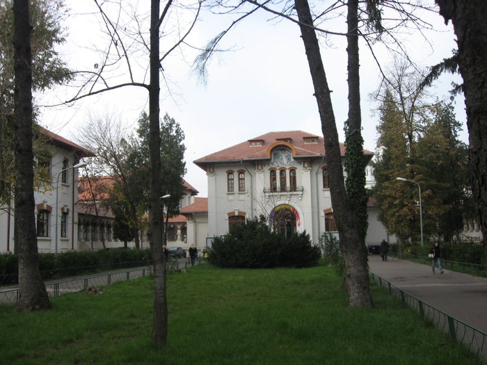 cele doua pavilioane sunt legate de un culoare in stil neoromanesc - Bucuresti album 15 traseu case arhitect Ion Berindey