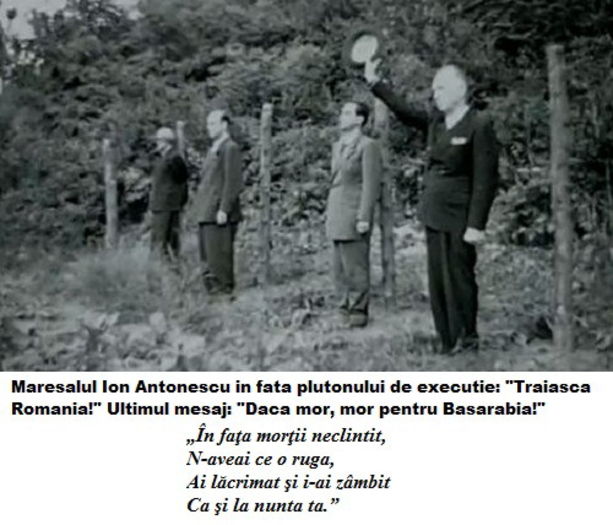 Maresalul Ion Antonescu in fata plutonului de executie 1-iunie-1946 - MARESALUL EROU ION VICTOR ANTONESCU