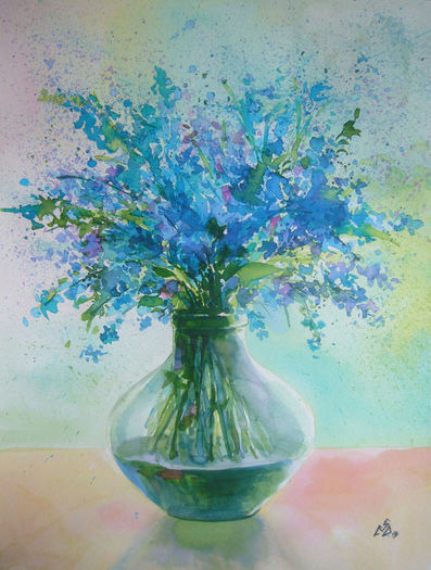 BlueBouquet19Med2 - Picturi cu flori