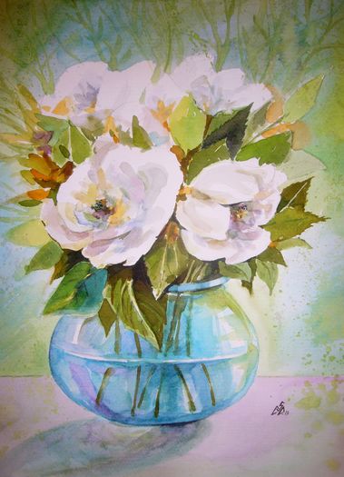 WhitePeonies2 - Picturi cu flori