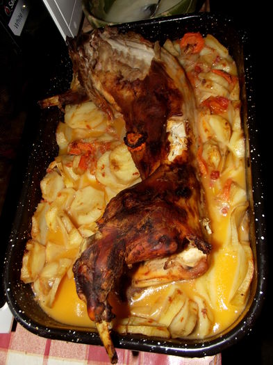 friptura de iepure in cuptor cu, cartofi  (4)