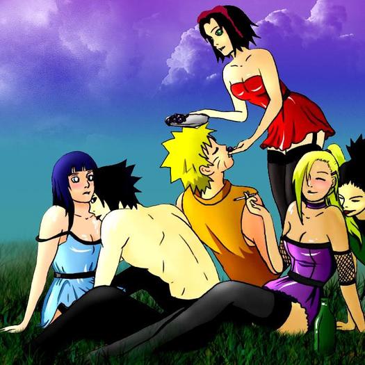 HinataSasukeNarutoMeInoandShika