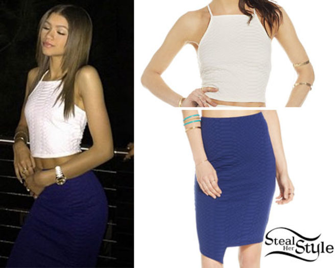 zendaya-matched-sets-white-blue - zendaya