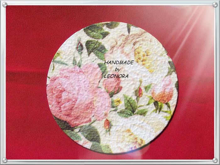 magnet frigider trandafiri - reciclare CD-uri