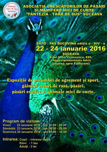 AFIS PENTRU  SITE - expo suceava 2016