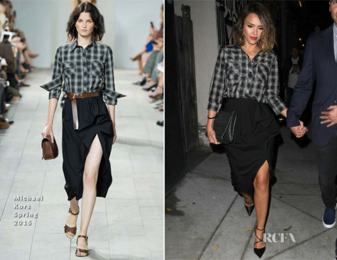 Jessica-Alba-In-Michael-Kors-Craigs-Restaurant - jessica alba