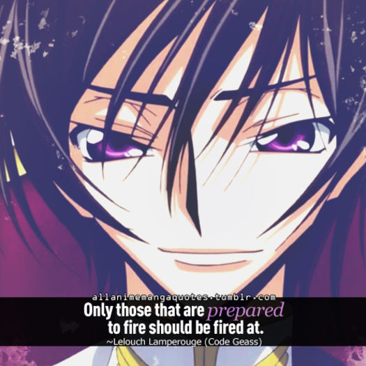 Day 5 - Your favorite Quote - x Code Geass 30 Days Challenge