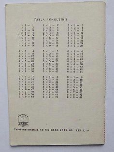 caiet de matematica - Amintiri dinainte de 1989-1