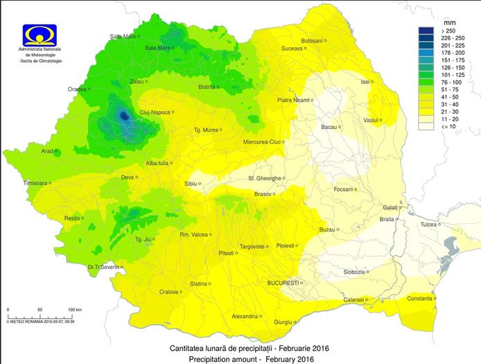 Precipitatii februarie 2016 - Precipitatii