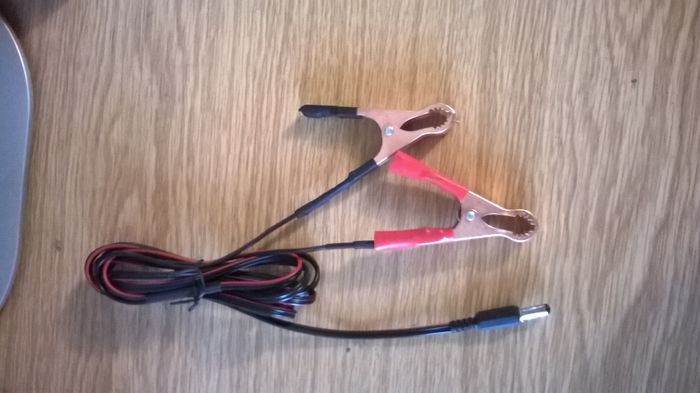 cablu alimentare  12 volti  cu clesti - Cablu alimentare 12 volti cu clesti pentru ceasuri Bricon- Benzing G2-M1