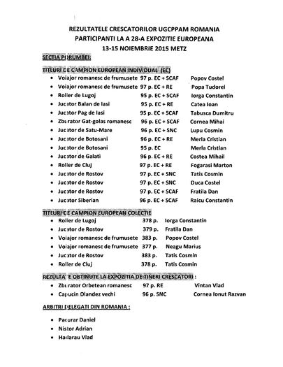 Document (277) - CAMPIONATUL EUROPEAN METZ 2015