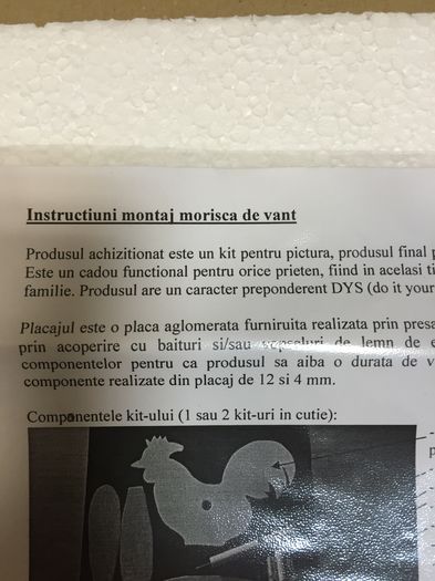 instructiuni montaj