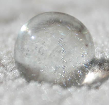 Glass ball with bubbles
