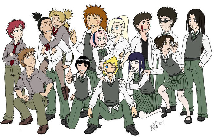 fcb - naruto school