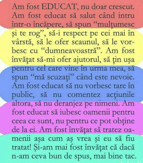 Am fost EDUCAT