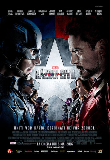 Din 6 mai,  Captain America: Civil War (2016) - Filme in curand