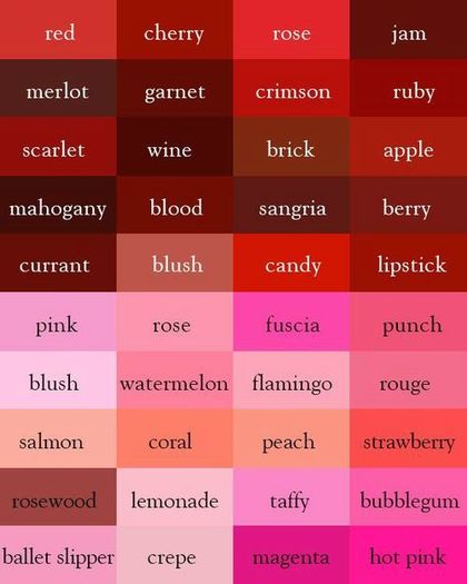 Pink shades - z Culori_identificare