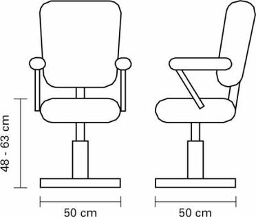 scaun_de_coafor_lisa_dimensiuni - Scaune coafor