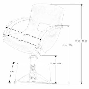 scaun_coafor_modern_rosu_05_dimensiuni - Scaune coafor