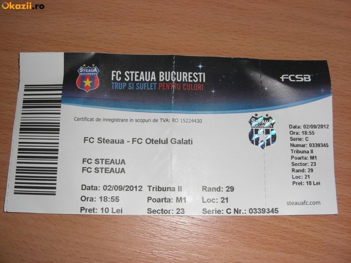 Bilet Meci 2012 Steaua Bucuresti Otelul Galati - Otelul Galati Istorie