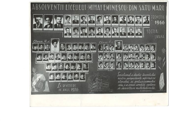 tablou 1 - Foto tablouri absolvire 1966