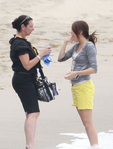 on-malibu-beach - Miley Cyrus