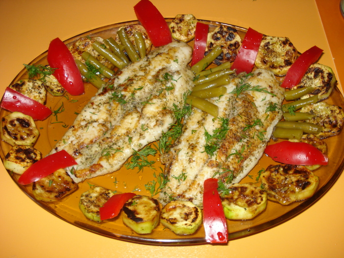 PANGASIUS CU DOVLECEI PE GRATAR - GUSTOS