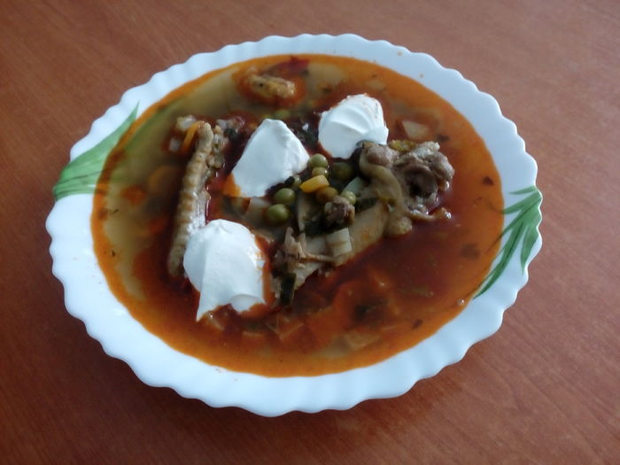 Ciorba de gulii si mazăre verde cu bucatele de carne de gaina - Culinar 3