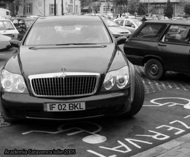 P locurile d handicapatzi....Frumos