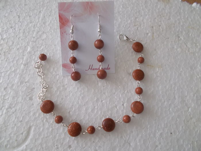 Set goldstone - 40 lei - 003 BIJUTERII HANDMADE DE VANZARE