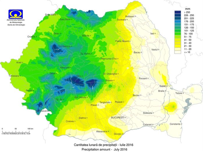 Precipitatii Iulie 2016 - Precipitatii