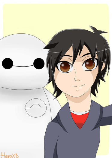 Hiro and Baymax Selfie Time - 7-Fanarts-7