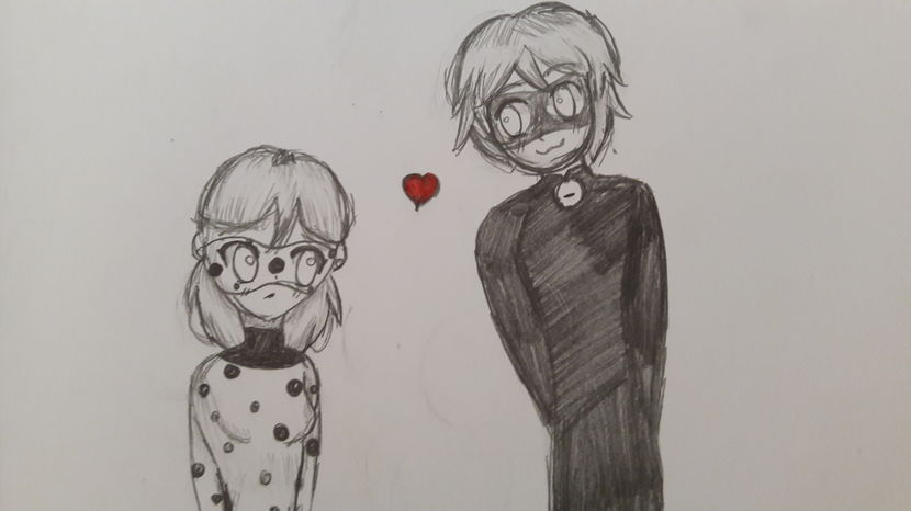 Ladybug and Cat Noir a little sketch <3