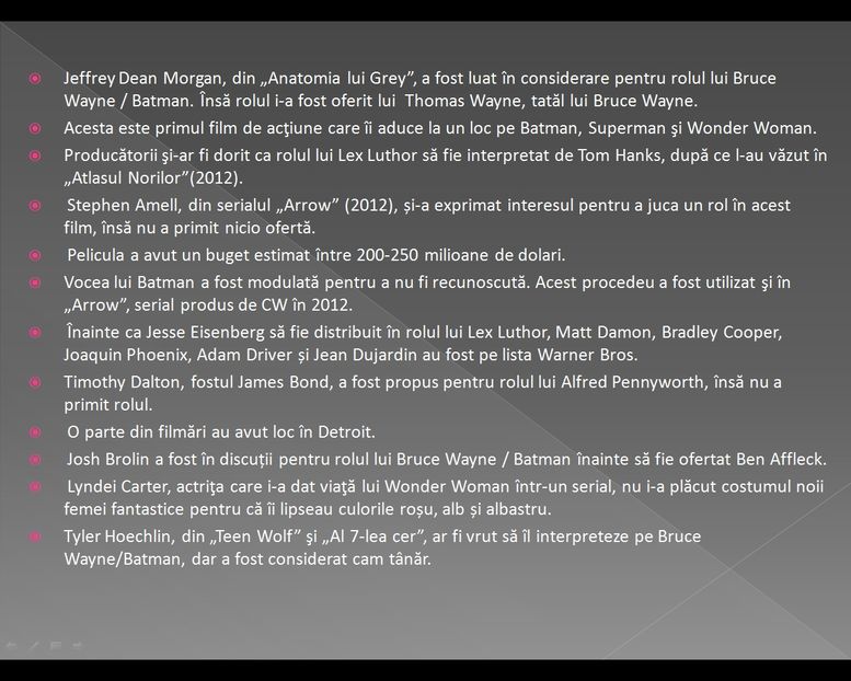 culisele filmului Batman vs Superman