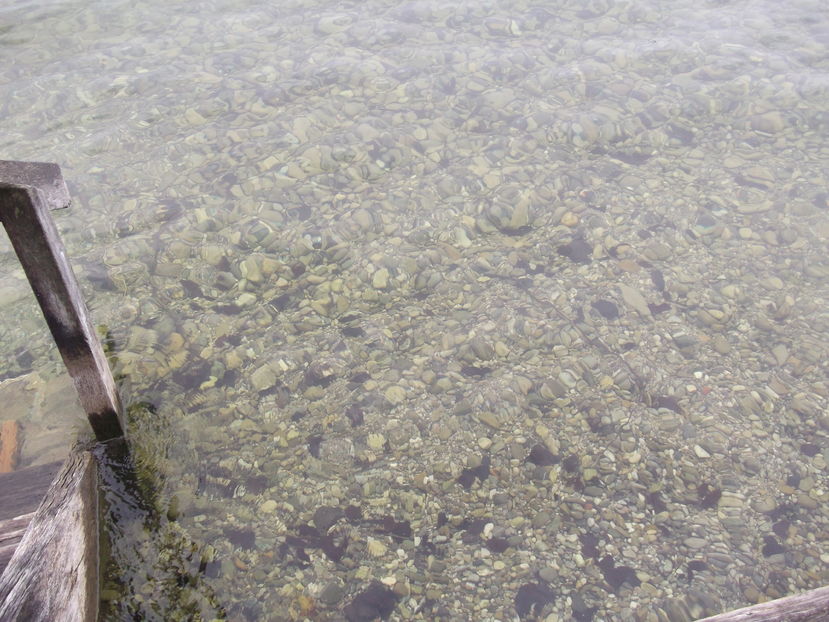 apa lacului , transparent de curata!