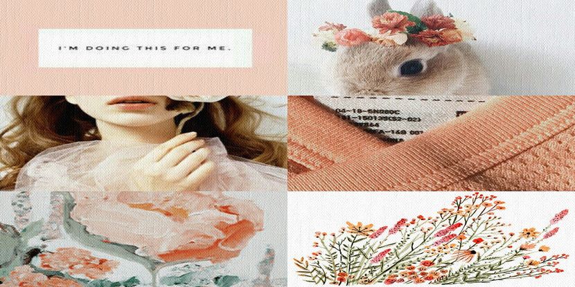 peach-pink-pastel collage for A R I E S - be kindhearted like an ARIES