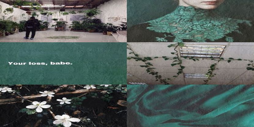 vintage-nature-green-ish collage for S C O R P I O