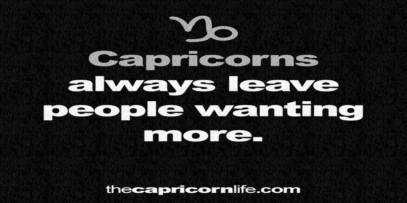 fact #1 - be thoughtful like a CAPRICORN